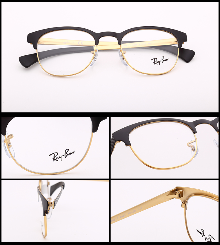2015新品 官方正品 rayban雷朋眼镜框架 半框眼镜架rx